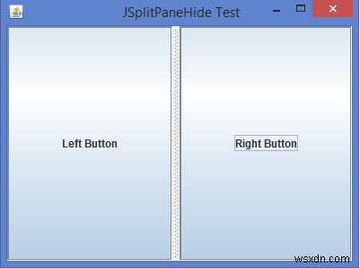 เราจะซ่อนบานหน้าต่างด้านซ้าย/ขวาของ JSplitPane โดยทางโปรแกรมใน Java ได้อย่างไร 