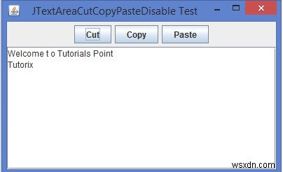 เราจะปิดใช้งานฟังก์ชันการตัด คัดลอก และวางของ JTextArea ใน Java ได้อย่างไร 