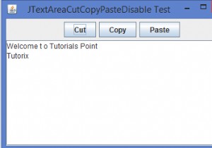 เราจะปิดใช้งานฟังก์ชันการตัด คัดลอก และวางของ JTextArea ใน Java ได้อย่างไร 