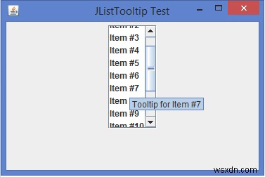 จะตั้งค่าข้อความคำแนะนำเครื่องมือสำหรับแต่ละรายการของ JList ใน Java ได้อย่างไร 