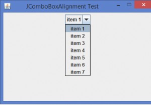 จะจัดตำแหน่งรายการของ JComboBox ใน Java ให้อยู่ตรงกลางได้อย่างไร 