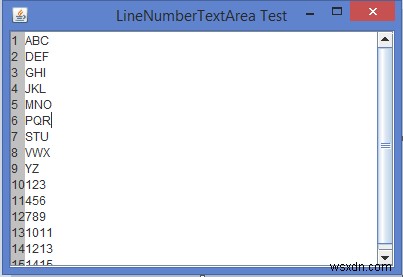 เราจะแสดงหมายเลขบรรทัดภายใน JTextArea ใน Java ได้อย่างไร 