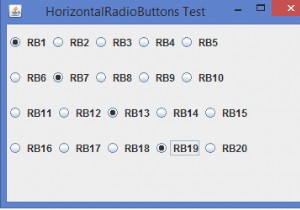 เราจะจัดแนว JRadioButtons ในแนวนอนใน Java ได้อย่างไร 