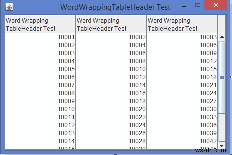 เราจะนำ word wrap JTableHeader ของ JTable ใน Java ไปใช้ได้อย่างไร 