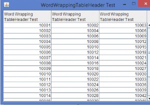 เราจะนำ word wrap JTableHeader ของ JTable ใน Java ไปใช้ได้อย่างไร 