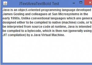 จะแสดงข้อความตัวหนาภายใน JTextArea ใน Java ได้อย่างไร? 