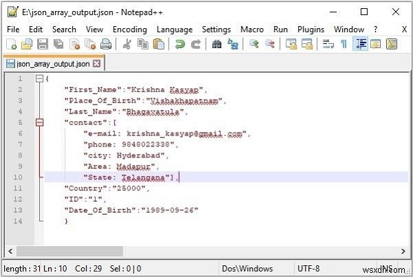 จะเขียน / สร้างอาร์เรย์ JSON โดยใช้ Java ได้อย่างไร 