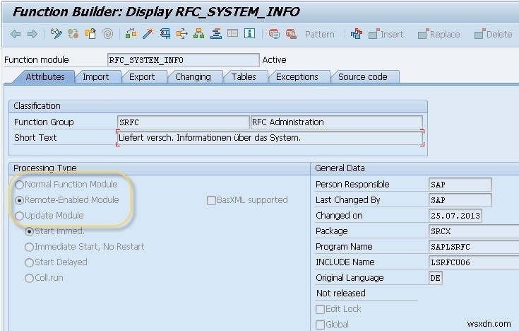 สิทธิ์ผู้ใช้ที่จำเป็นสำหรับการโทรไปยังโมดูลฟังก์ชัน SAP RFC RFC_SYSTEM_INFO จากแอปพลิเคชัน JAVA 