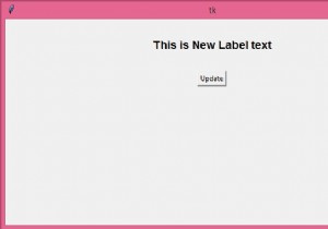 การเปลี่ยนข้อความ Tkinter Label แบบไดนามิกโดยใช้ Label.configure() 