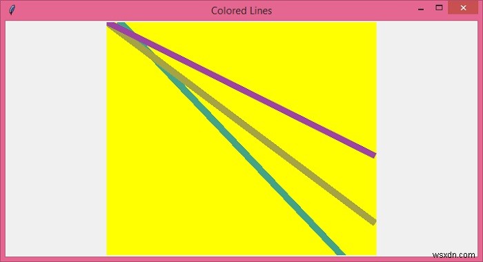 Tkinter – วิธีสร้างเส้นสีตามความยาว? 