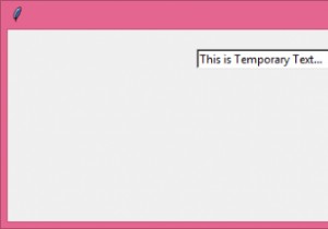 จะแทรกข้อความชั่วคราวในวิดเจ็ต tkinter Entry ได้อย่างไร? 