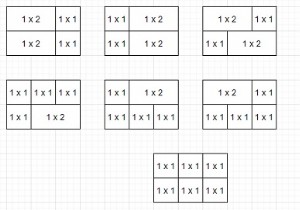 โปรแกรมนับจำนวนลายอิฐแนวนอน ทำได้จากชุดอิฐใน Python 