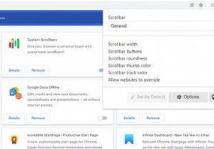 วิธีปรับแต่งแถบเลื่อนใน Google Chrome ด้วยแถบเลื่อนแบบกำหนดเอง 