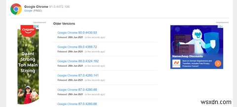 วิธีดาวน์เกรด Chrome เป็นเวอร์ชันเก่า 