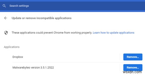 วิธีตรวจสอบ Google Chrome เพื่อหาข้อขัดแย้งของซอฟต์แวร์ที่เข้ากันไม่ได้ 