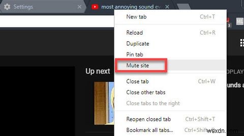 วิธีปิดเสียงเว็บไซต์ทั้งหมดใน Chrome 