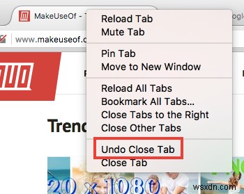 วิธีการเปิดแท็บอีกครั้งที่คุณปิดโดยไม่ได้ตั้งใจในเบราว์เซอร์ของคุณ