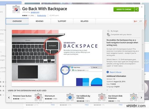 วิธีคืนค่าย้อนกลับหน้าด้วย Backspace ใน Chrome 