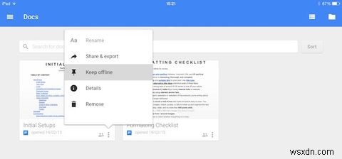 วิธีใช้ Google Docs หรือ Drive Offline บนพีซี &มือถือ 