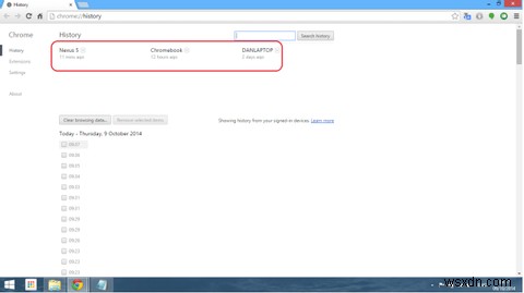วิธีลบอุปกรณ์ออกจากประวัติการท่องเว็บบน Chrome 
