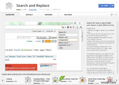 ค้นหาและแทนที่ข้อความใน Chrome เพื่อเพิ่มประสิทธิภาพการทำงานออนไลน์ของคุณ 
