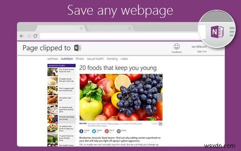 บันทึกรายการโปรดของเว็บเป็นโน้ตด้วย OneNote Clipper สำหรับ Chrome