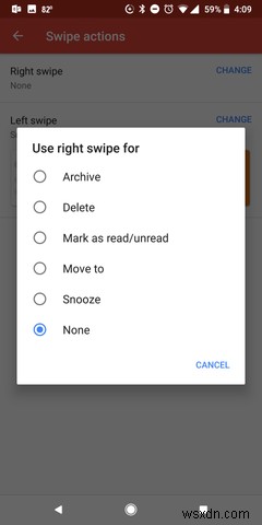 วิธีปรับแต่งหรือปิดใช้งาน Gmail Swipe Gestures บน Android 