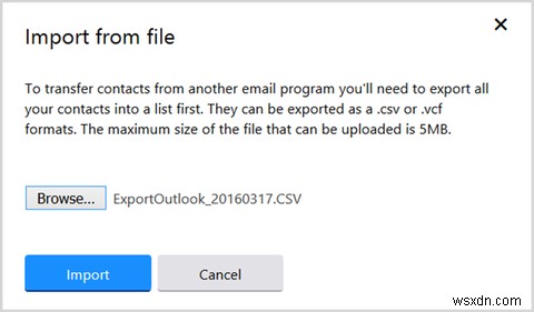 วิธีการส่งออกที่ติดต่อ Outlook ไปยังที่ใดก็ได้