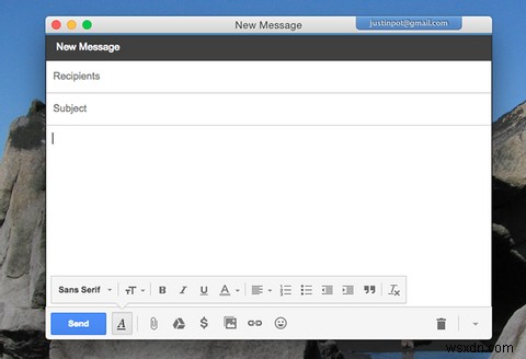 กีวีคือ Gmail สำหรับ Mac 