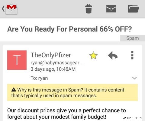 Gmail บน Android เสนอบันทึกลงในไดรฟ์ ให้คำอธิบายเกี่ยวกับสแปม และอื่นๆ 