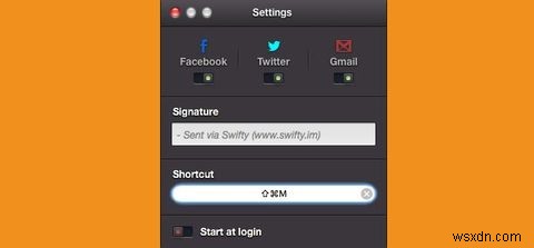 Swifty เป็นวิธีที่เร็วที่สุดในการส่ง Gmail, ข้อความ Facebook และ DM จาก OS X 