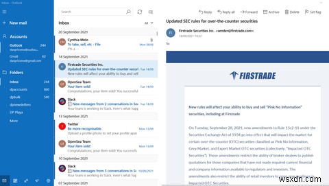 Microsoft Mail กับ Outlook:แอปอีเมล Windows 10 ใดที่เหมาะกับคุณ 