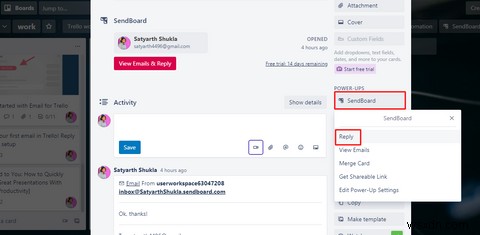 SendBoard ทำให้การส่งอีเมลเป็นเรื่องง่ายบน Trello . ได้อย่างไร 