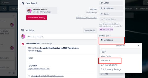 SendBoard ทำให้การส่งอีเมลเป็นเรื่องง่ายบน Trello . ได้อย่างไร 