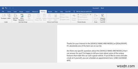 วิธีการทำ Mail Merge ใน Word 