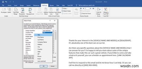 วิธีการทำ Mail Merge ใน Word 