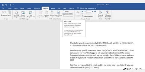 วิธีการทำ Mail Merge ใน Word 