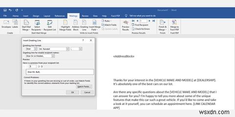 วิธีการทำ Mail Merge ใน Word 