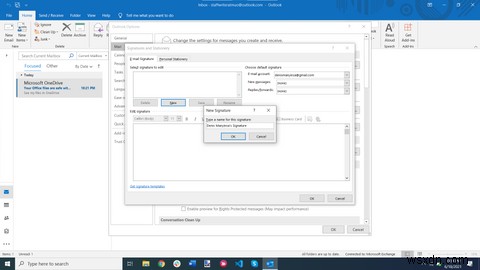 วิธีสร้างลายเซ็นใน Outlook 