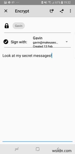 วิธีส่งอีเมลที่เข้ารหัสบน Android โดยใช้ OpenKeychain 