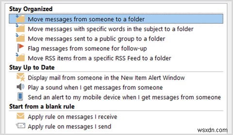 ให้กฎของ Outlook จัดการกล่องจดหมายอีเมลของคุณ