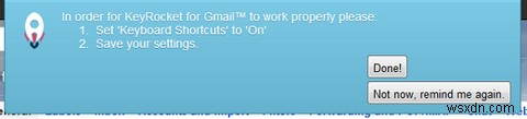 เรียนรู้แป้นพิมพ์ลัดของ Gmail อย่างรวดเร็วด้วย KeyRocket สำหรับ Gmail 
