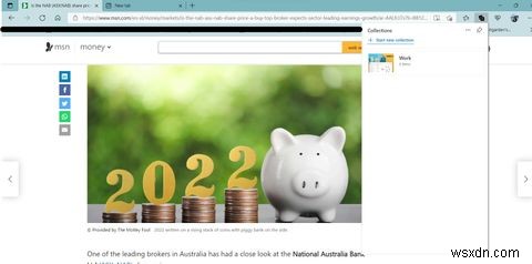 วิธีใช้คอลเล็กชันบน Microsoft Edge 