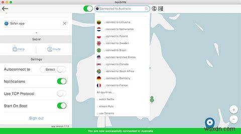 NordVPN สำหรับ Mac:จัดการความเป็นส่วนตัวและภูมิภาคใน OS X . ได้อย่างง่ายดาย 