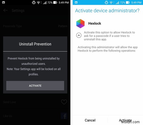 วิธีล็อคแต่ละแอพบน Android โดยใช้ Hexlock 