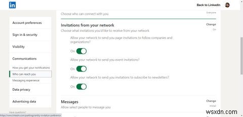 วิธีควบคุมว่าใครสามารถส่งคำเชิญถึงคุณบน LinkedIn 