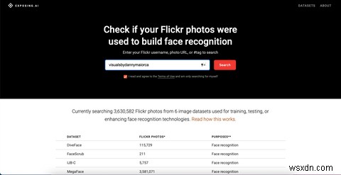 วิธีตรวจสอบว่ารูปภาพ Flickr ของคุณใช้สำหรับซอฟต์แวร์จดจำใบหน้าหรือไม่ 