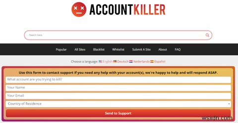 วิธีลบบัญชีออนไลน์เก่าของคุณโดยใช้ AccountKiller 