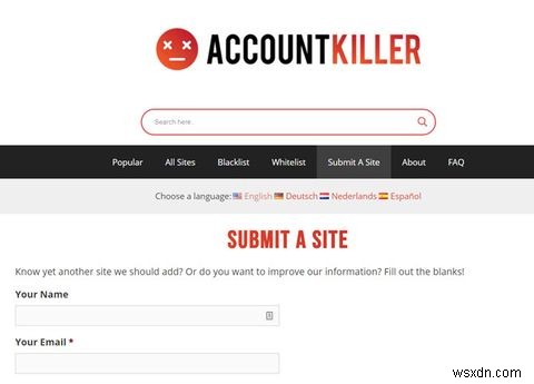 วิธีลบบัญชีออนไลน์เก่าของคุณโดยใช้ AccountKiller 