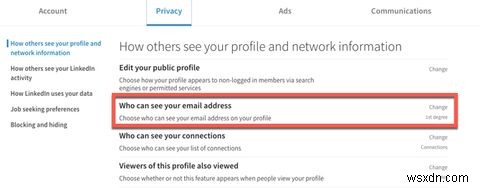 เพิ่มความเป็นส่วนตัวใน LinkedIn ของคุณด้วยการจำกัดว่าใครสามารถเห็นที่อยู่อีเมลของคุณ